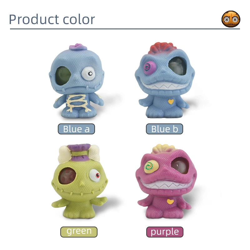 Decompression Voodoo Doll Toy Soft TPR Eyes Out Prank Toy Halloween Popular Gift Funny Toy Filled with Beads Ball