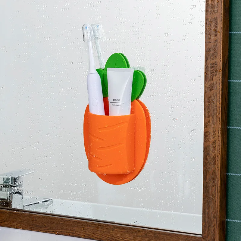 Silicone Wallmount Storage Shelf Entryway bathroom Hanging Wall Mount Organizer Rack Hook Storage Holder For Wall