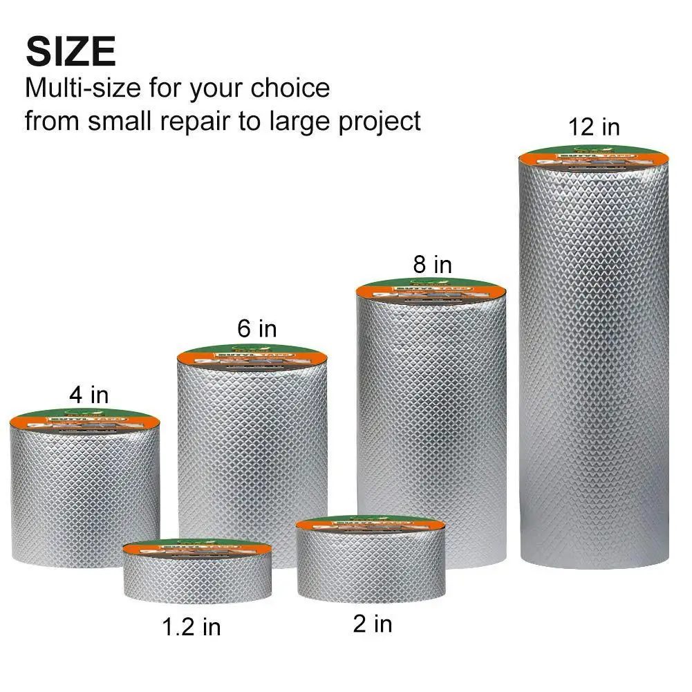 70off cheap price Butyl rubber Material waterproof Self Adhesive Tape for repaired with nonwoven surface materials