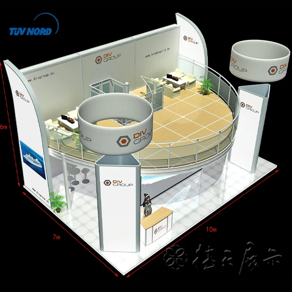 
 Двухэтажная будка два этажа выставка стенд  