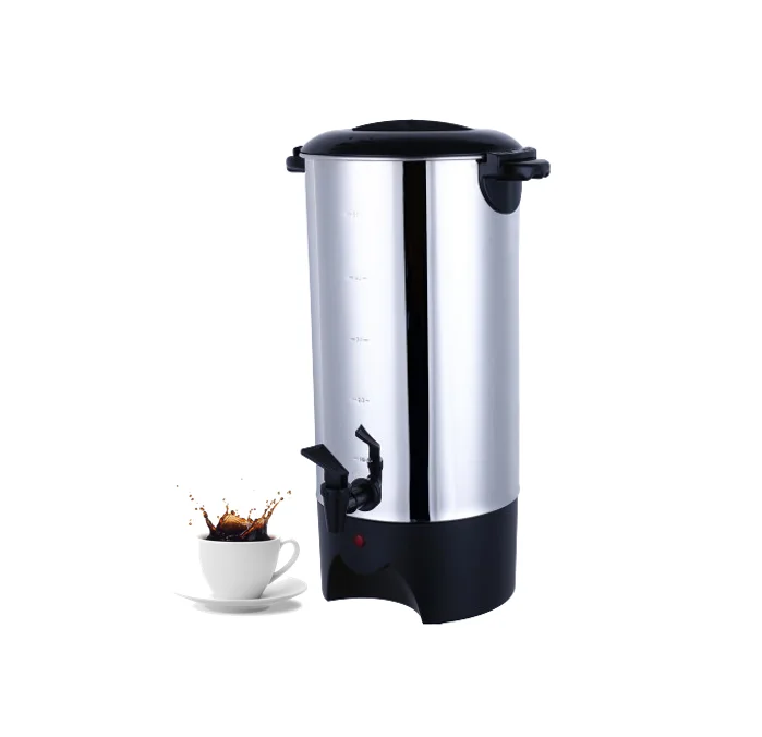 Hot Selling 110V Stainless Steel Coffee Percolator 50 Cups Electric Coffee Urn With Plastic Filter Basket