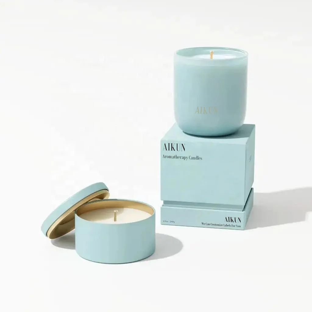 AIKUN Multiple Luxury Packaging Smell Eliminator Candles Scented Unique Wholesale Fruit Fig Scented Candle Bulk