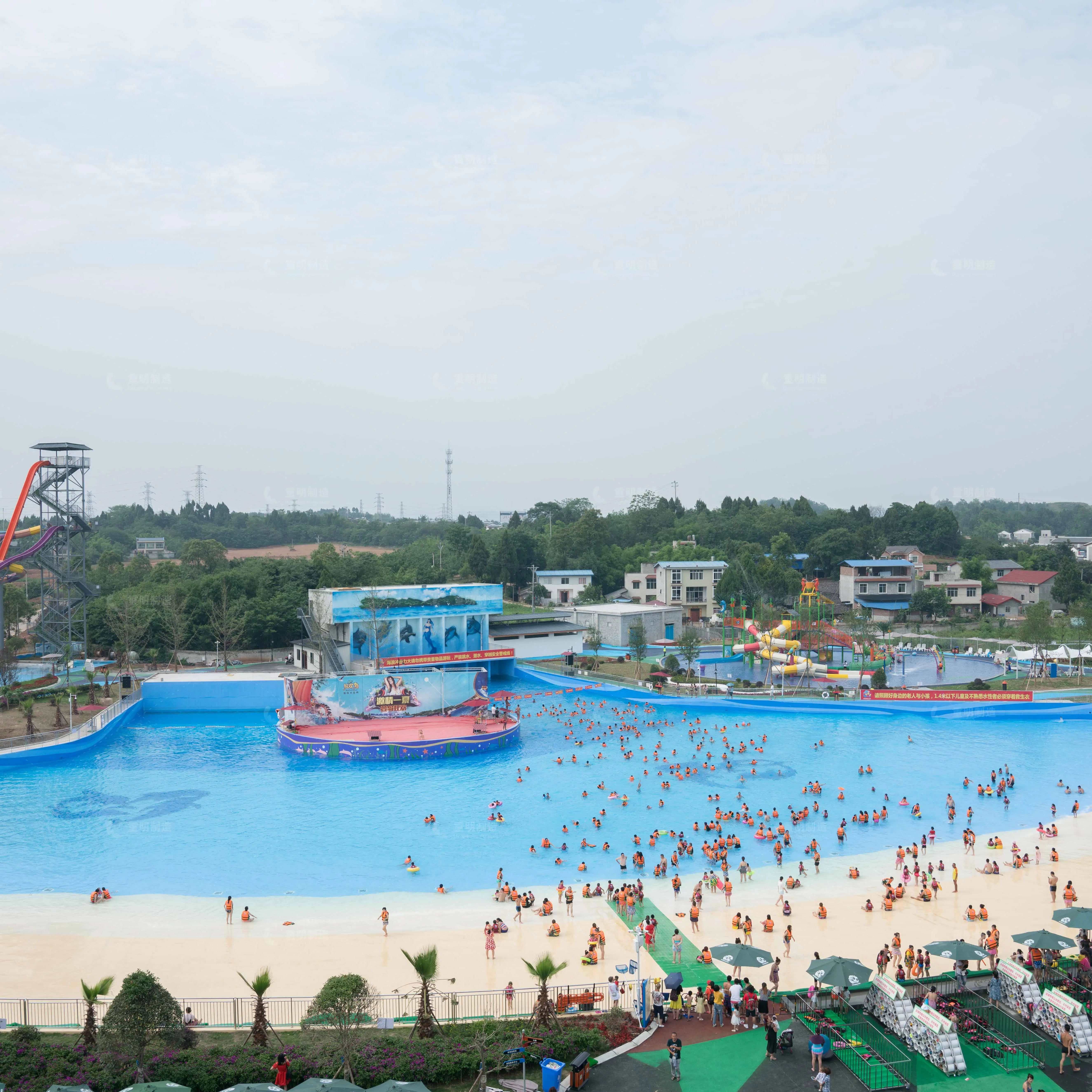 Outdoor Vacuum Wave Pool Wave-Making Machine Swimming Pool Wave Surf Equipment For Commercial Water Park