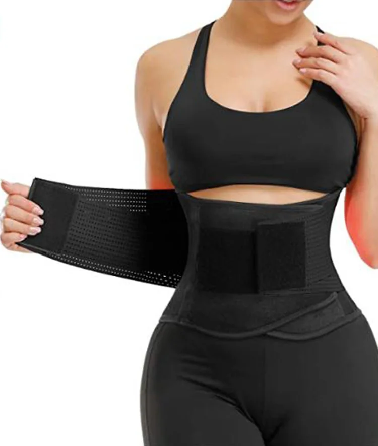 Weight Loss Belt Black Tummy Band Sweat Belt Slimming Waist Trimmer Waist Trainer for ladies