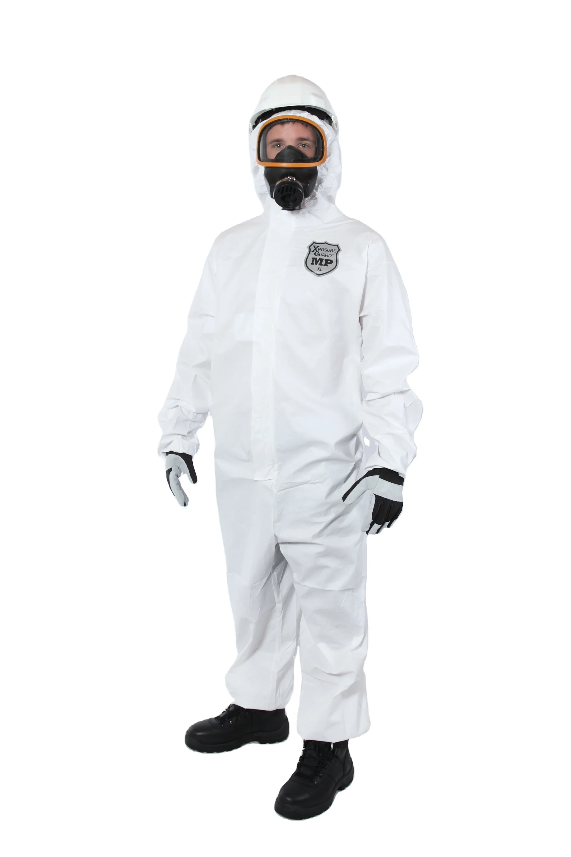 Disposable Hazmat Suits Breathable  Painters Coveralls Hood White PP PE Microporous Anti-Static CE certificate OEM accepted