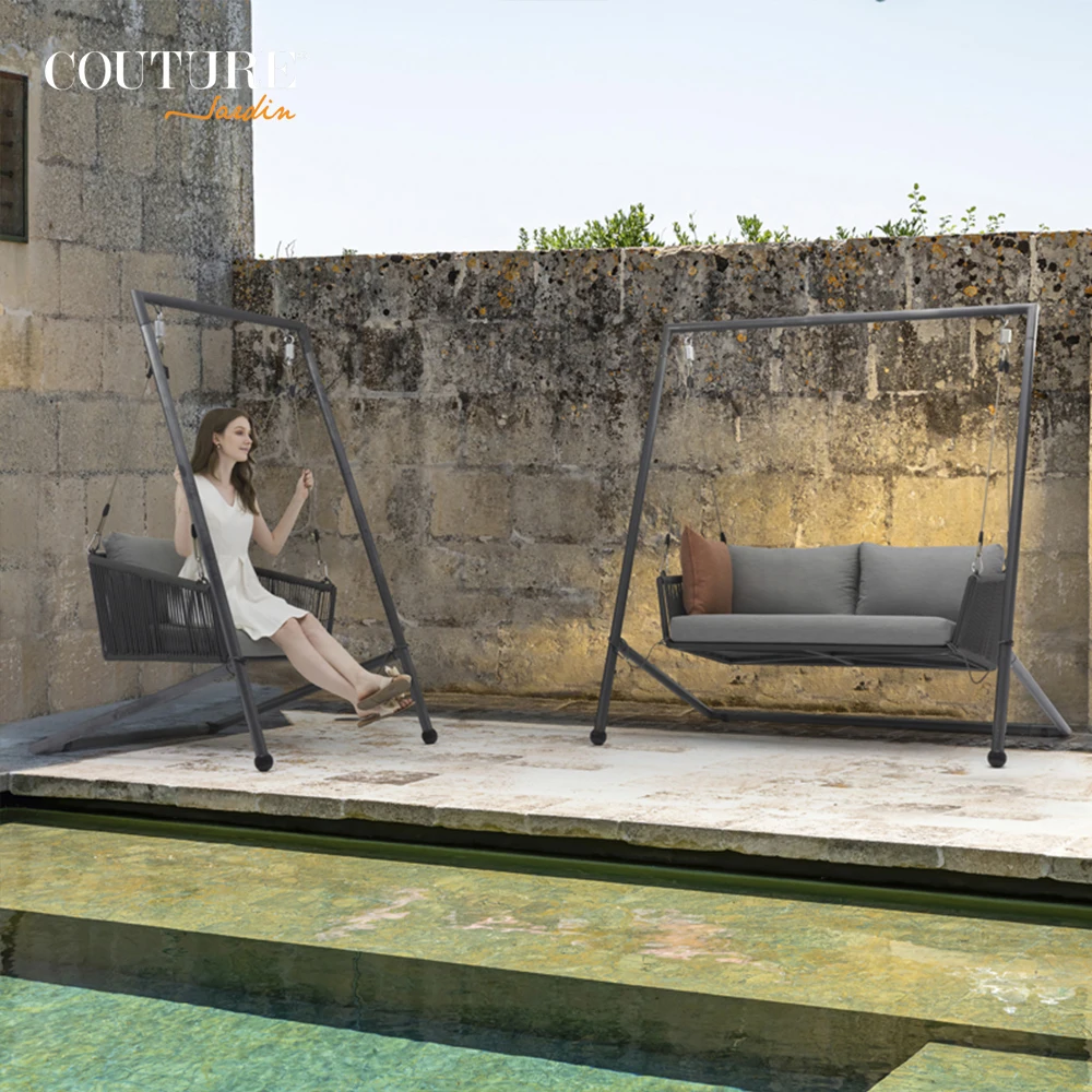 Couture High Quality Outdoor Rattan Furniture,Garden Swing Chair Outdoor Furniture,Cushioned Patio Swing