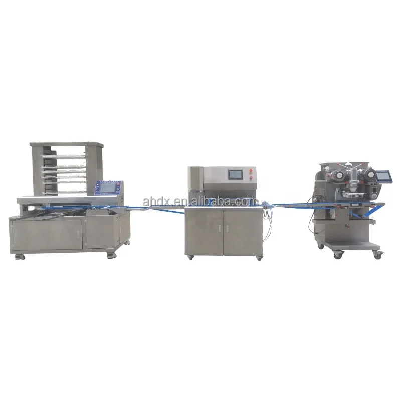 Commercial Date&Semolina Stuffed Cookie Maamoul Encrusting Maker Machine Mooncake Production Line Cantonese Moon Cake Machine