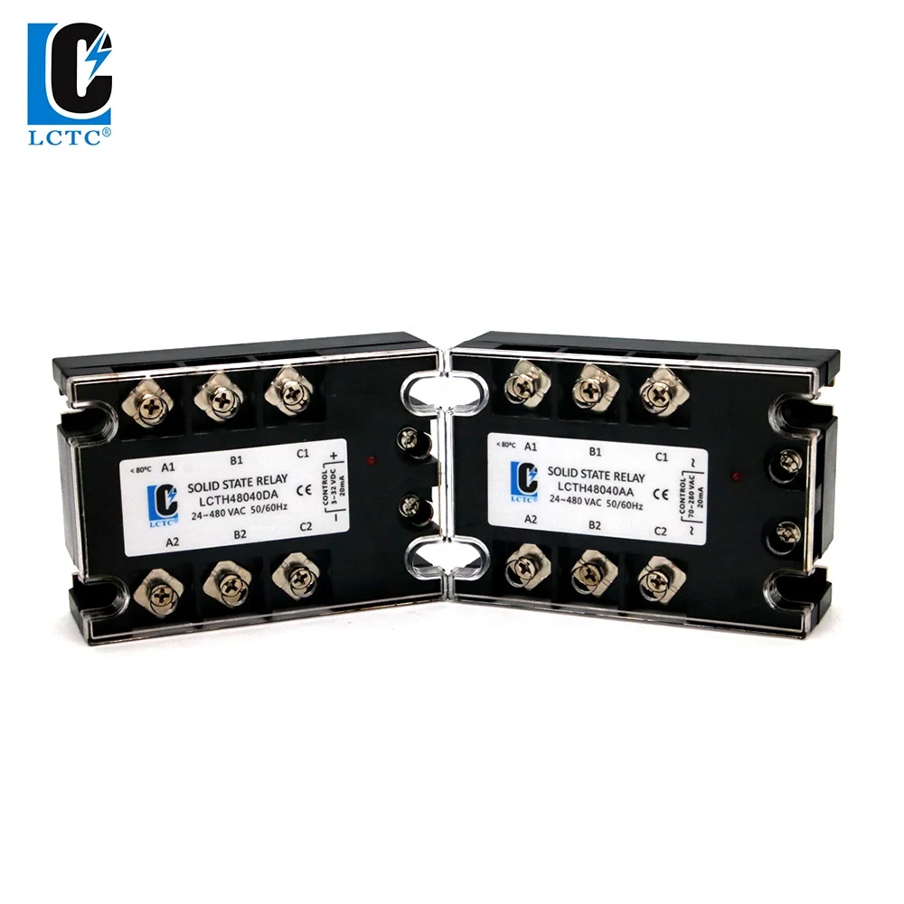 3-32VDC to 24-280VAC DC Control AC SSR 10A трехфазное твердотельное реле универсальное