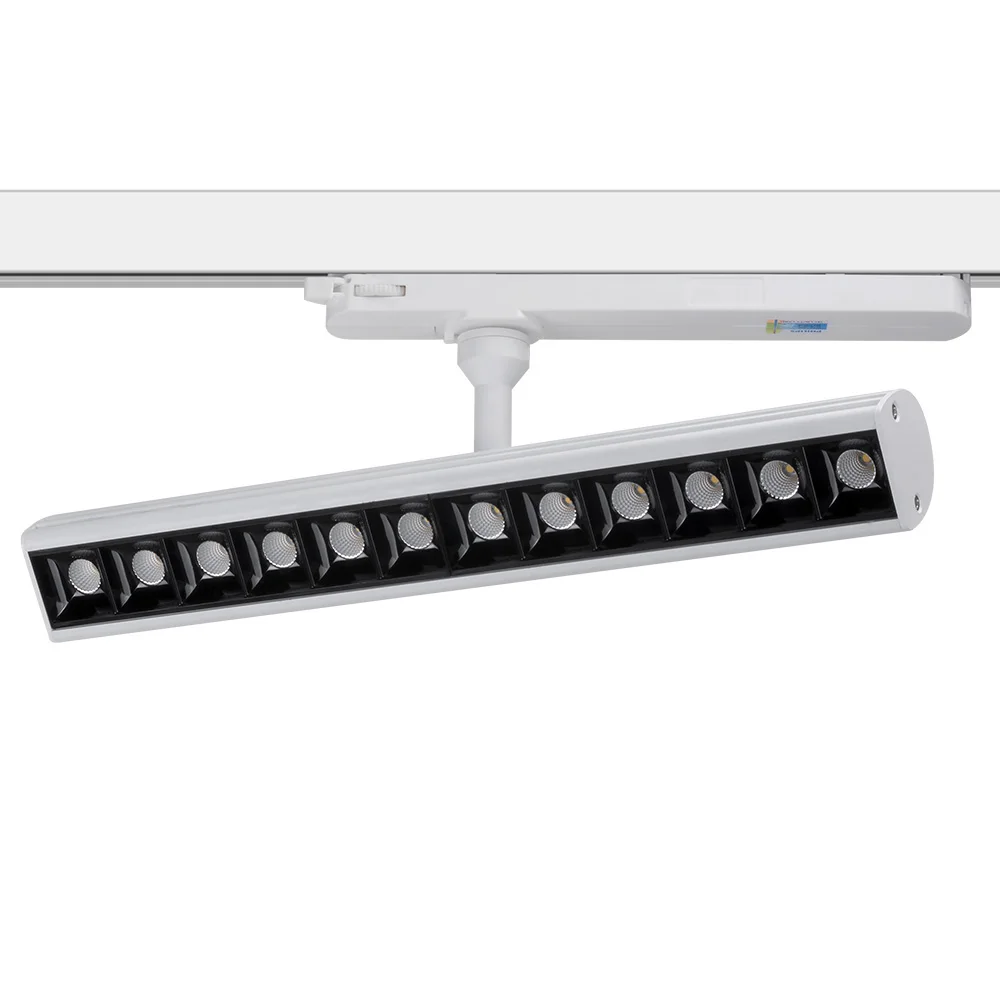 3 phase 4/6 wires adapter rotatable led light spot track Aluminum TRIAC dimmable linear 32W LED track lighting