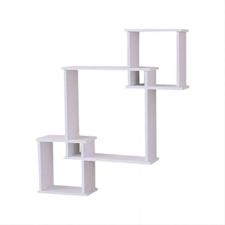 Wooden Plastic Wall Shelves Set Home Decor Display Decorations for Home Bedroom Living Room Shelf Wall-mounted Square Shelves