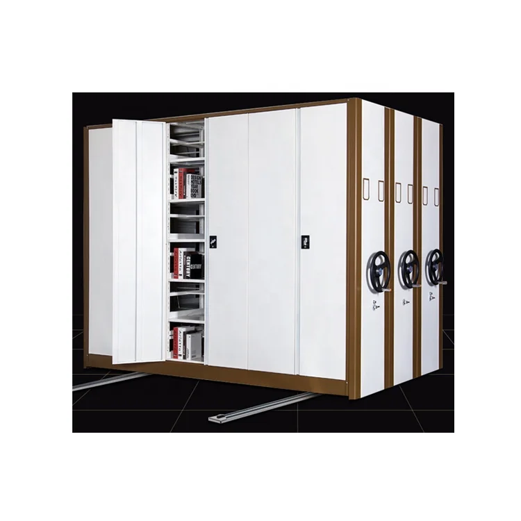 Modern Kuwait intelligent archive file steel mobile mass shelf/Library design in book shelf cabinet/document shelf