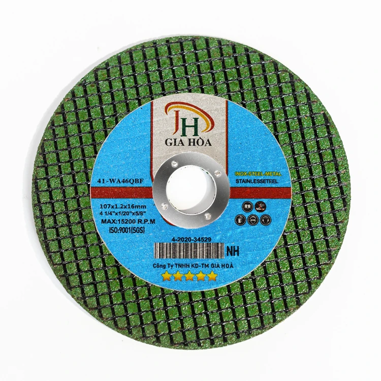 
Free sample 4inch 107*1.2*16MM Double nets resin metal cutting disc for stainless steel 