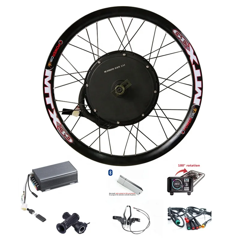 New design  QS V3 5000w  rear  brushless gearless dc bicycle motor