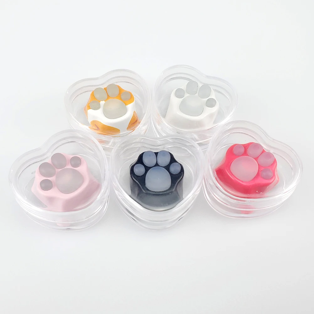 Kawaii Cute Cat Paw Pink Mechanical Keyboard Buttons Key Cap Replace KeyCap For Birthday Gift