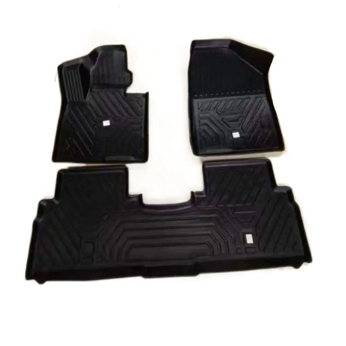 Gm New Design Black 4pcs/set Classic Design Anti-slip Pvc/tpe Rubber Car Mat