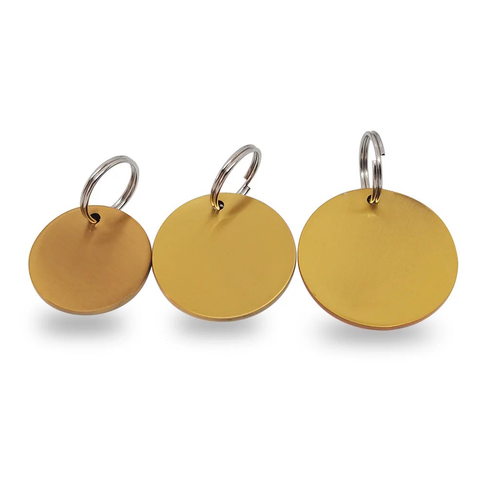 Custom blank brass metal pendant tags pet ID tags brass blank dog pendant tag