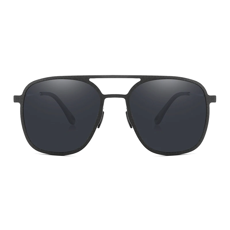 fashion 2022 new double bridge carbon fiber sun glasses with slim metal temple  UV protection glasses frame