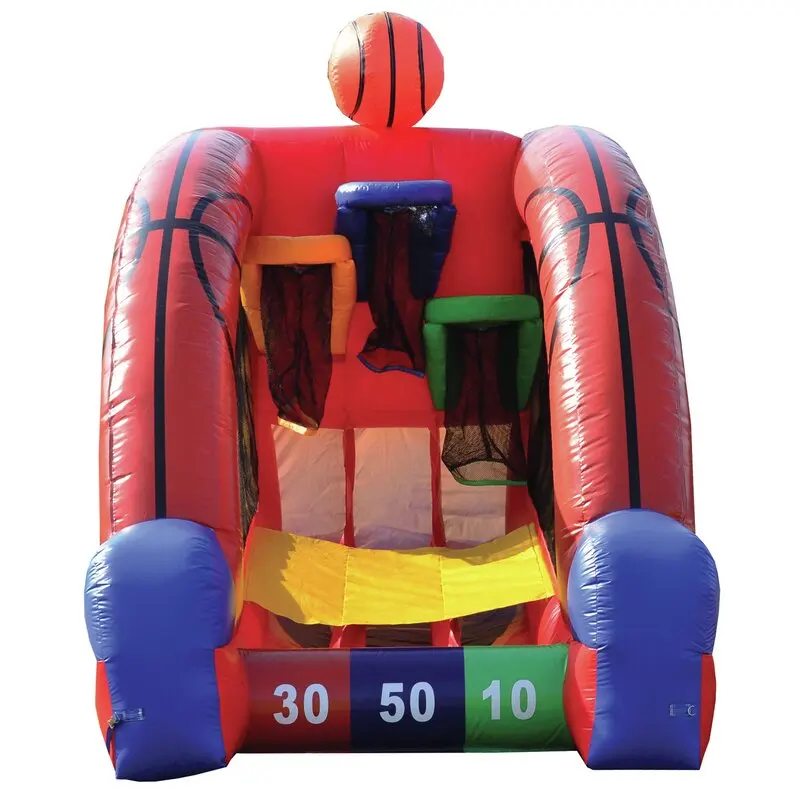 Custom shooting practice challenge sport games inflatable basketball shooting game for sale