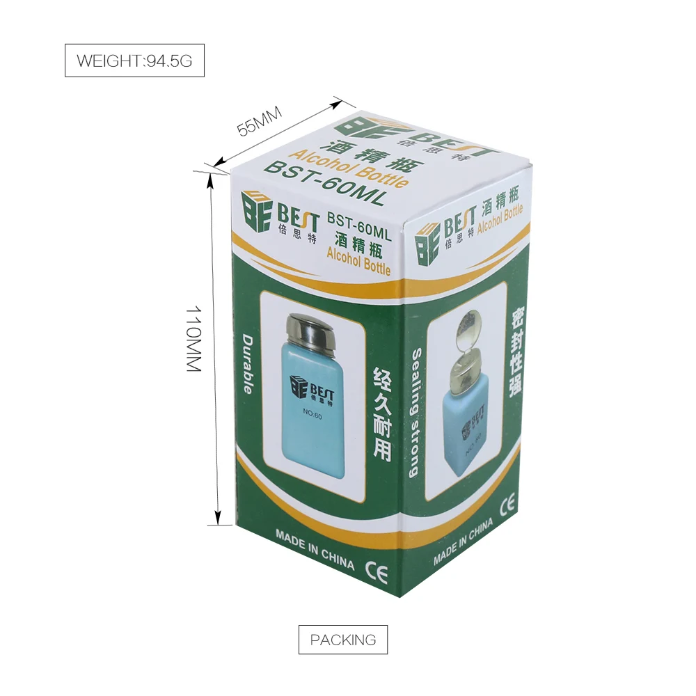 ESD plastic Alcohol Dispenser bottle 200ML/100ML optional