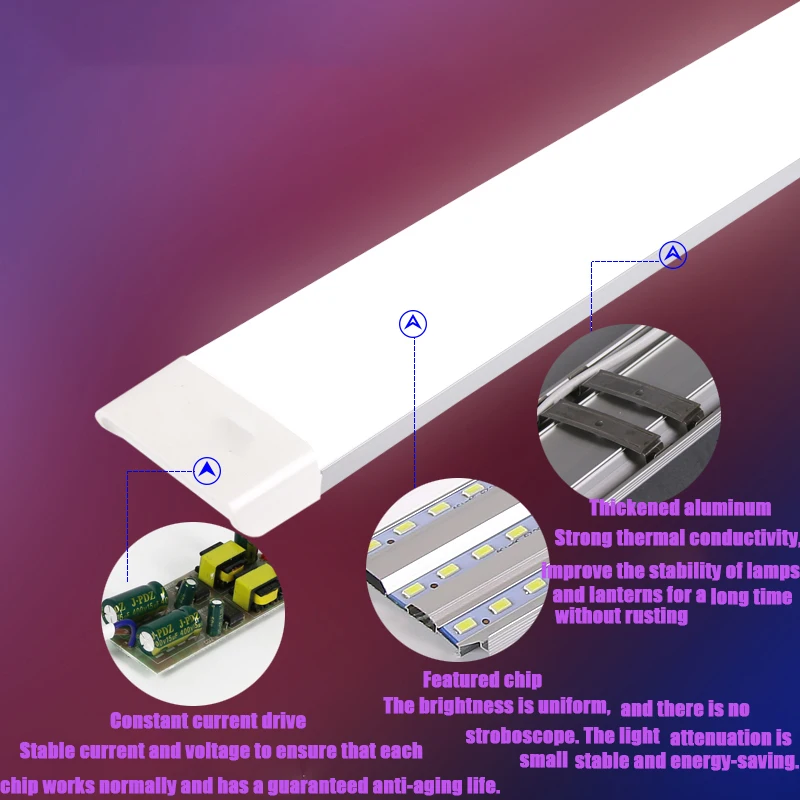 
2021 hot sale linear tube ip65 40w 4ft 5ft 120cm tri-proof 1200mm aluminum battery operated 2x18w led batten light 