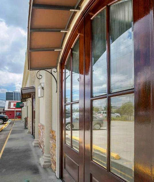 Luxury Plates Modern Soundproof Steel Security Windows Copper/Bronze/Brass Door with Copper Plates