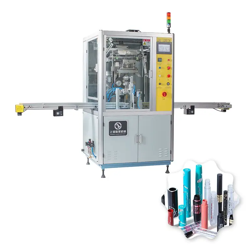 Mass Production JR-105TX Fully Servo Automatic Hot Foil Stamping Machine for round Cap Tube Jar Bottle Pen Barrel