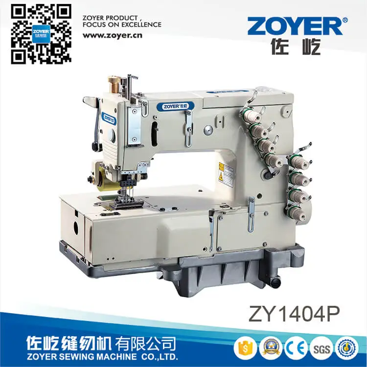 ZY1404P 4 игольная плоская кровать с одной иглой промышленные швейные