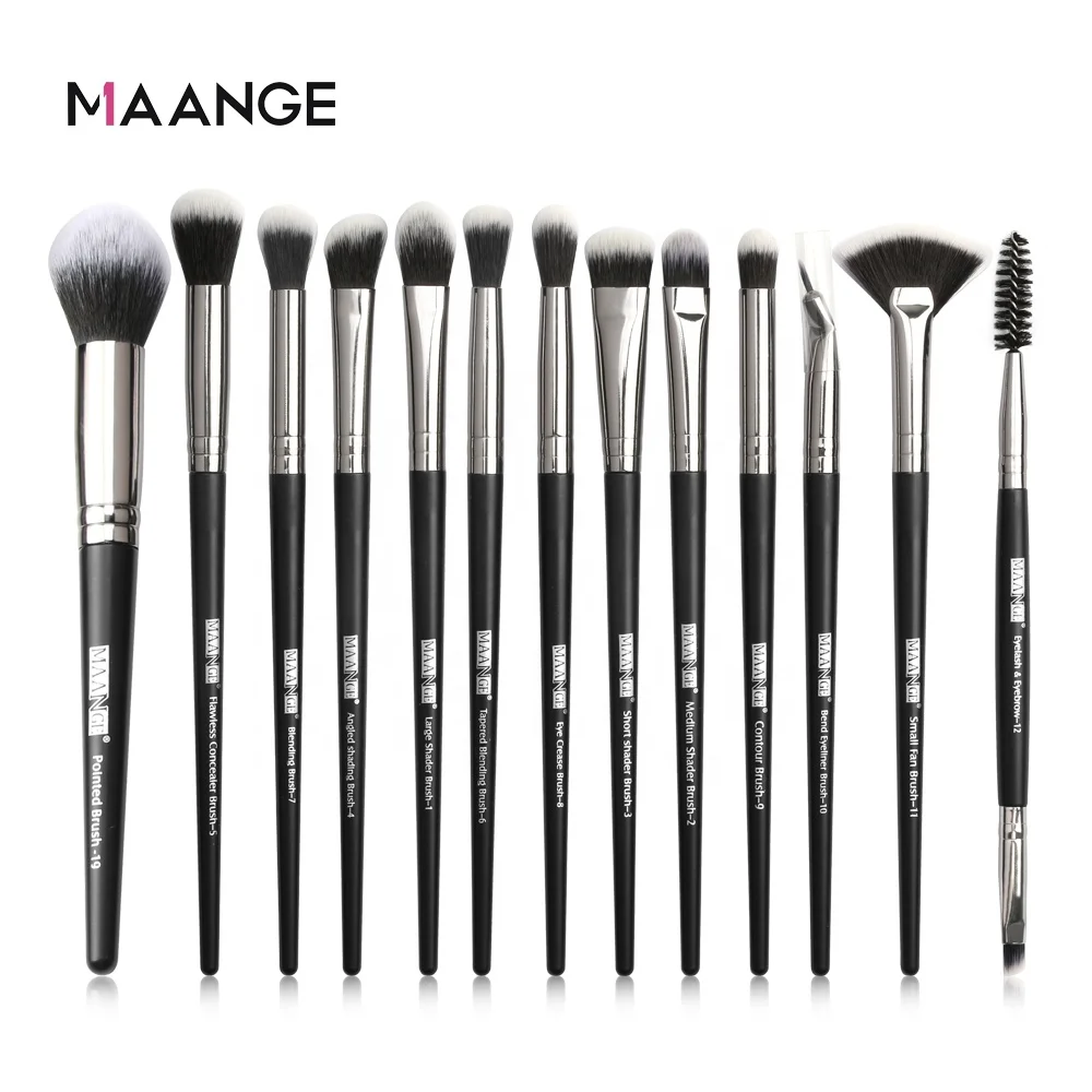 Maange Amazon Best Selling 13pcs Eco Friendly Makeup Brush Set For Eyebrow Eye Makeup Cosmetic Brushes