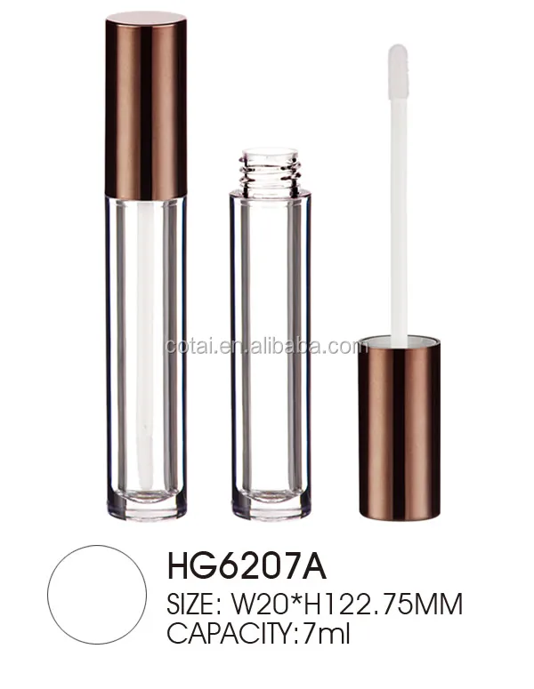 Hot sale golden makeup concealer tube packaging liquid lipstick container lipgloss bottle