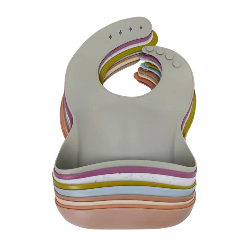 New Product Ideas 2021 LFGB Stock In Stock Baby Bib Set Bavoir En Silicone Be Brave
