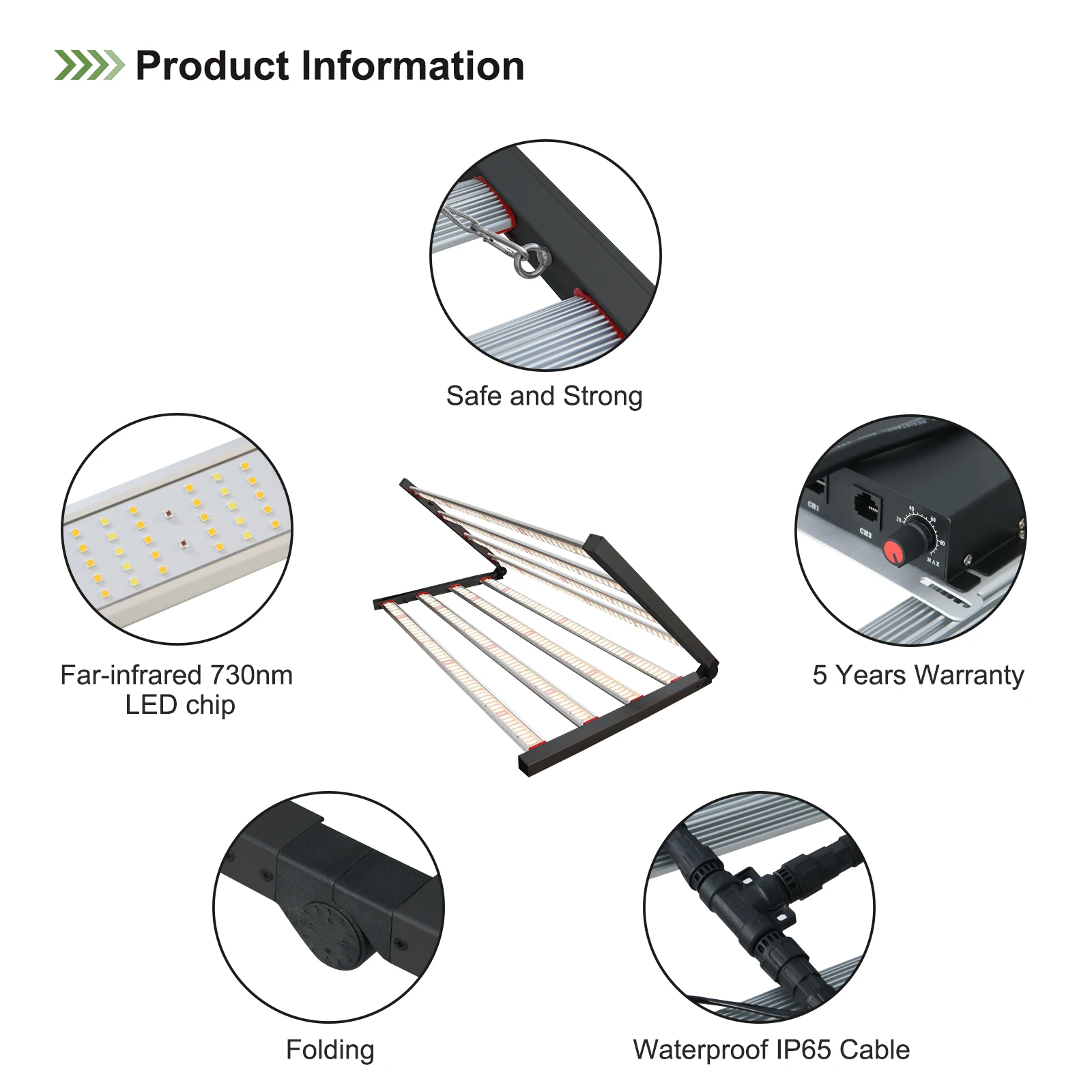 
LM301B Full Spectrum Grow Light 640W High Power Plant 8 Bars UV Dimmable Hydroponics lm301H Cob LED Grow Light 
