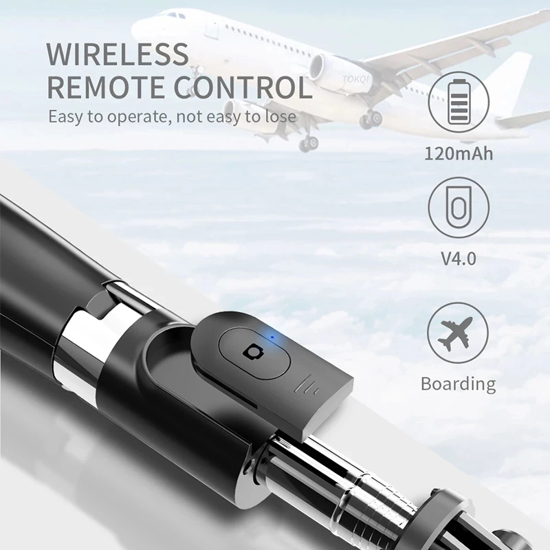 L02 4 In1 Wireless Selfie Stick Tripod Foldable & Monopods Universal for Smartphones for Gopro and Sports Action Camera