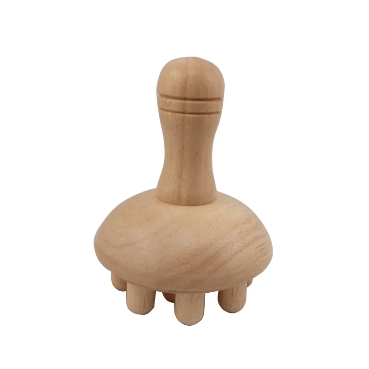 Wooden massage comb point massage claw head meridian dredging full wooden handle anti hair loss health care household massager