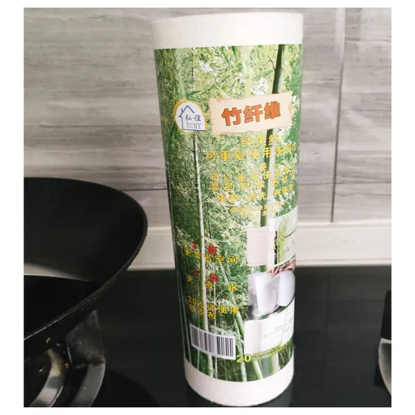 Anti Paper Wipe 100% Bamboo Fiber Anti Bacterial Kitchen  Cleaning Towel in Rolls Washable Kitchen Cleaning Cloth Magic Lazy Rag