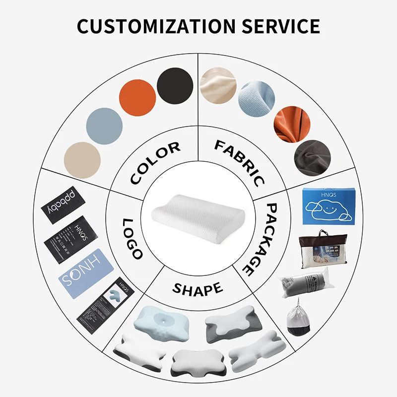 hot selling smart function B shaped ergonomic orthopedic cervical memory foam neck pillow