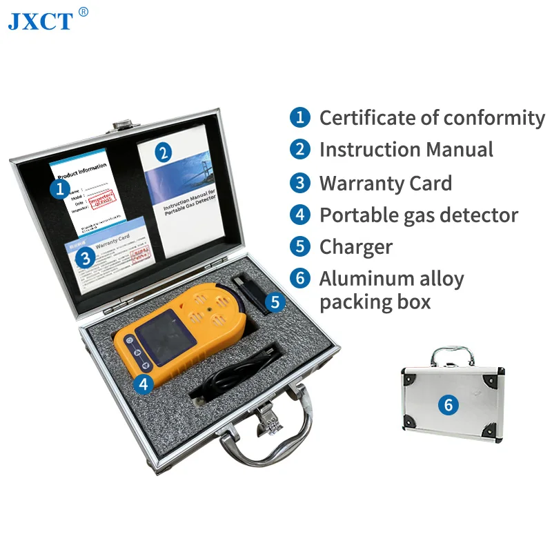 
Portable oxygen gas detector with alarm oxygen analyzer with LCD 