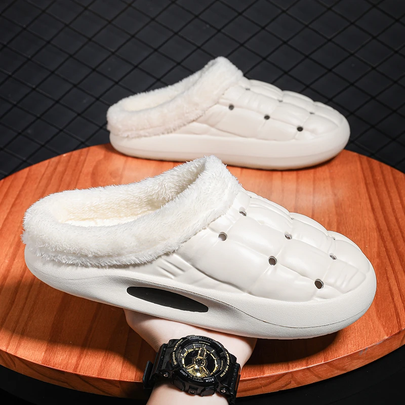 2023 New Cotton Slippers Indoor and Outdoor Lazy Shoes Fashion Versatile Couples Thickened Cotton Slippers