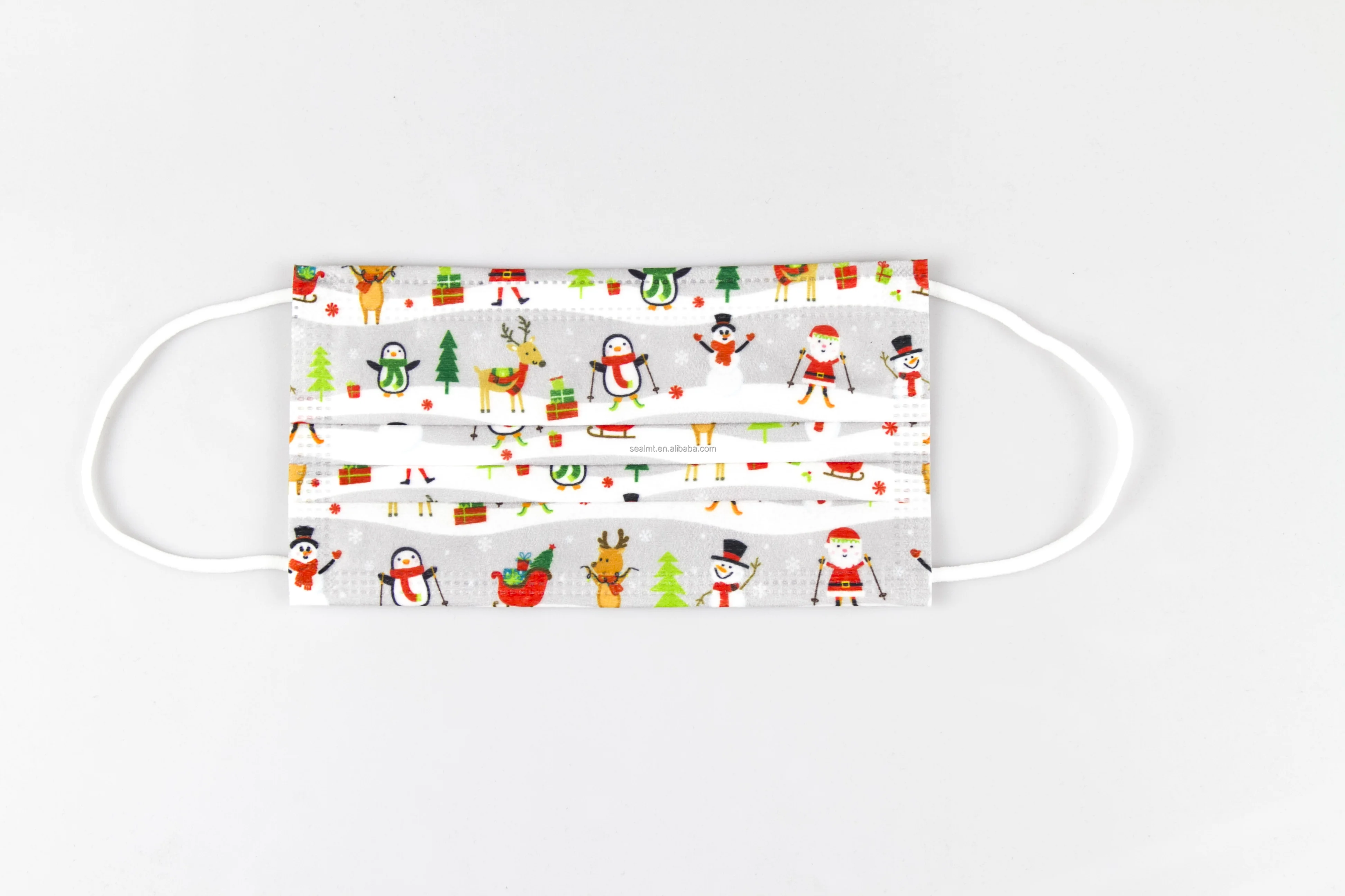 Customize designs  3 layer disposable nonwoven earloop face mask party mask