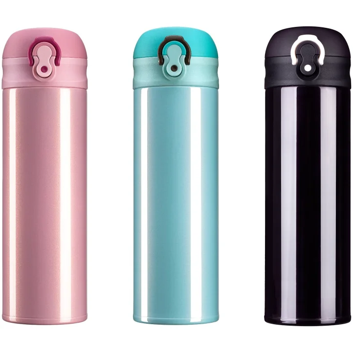 500ml stainless steel carabiner  travel mug insulated vacuum cup with lid