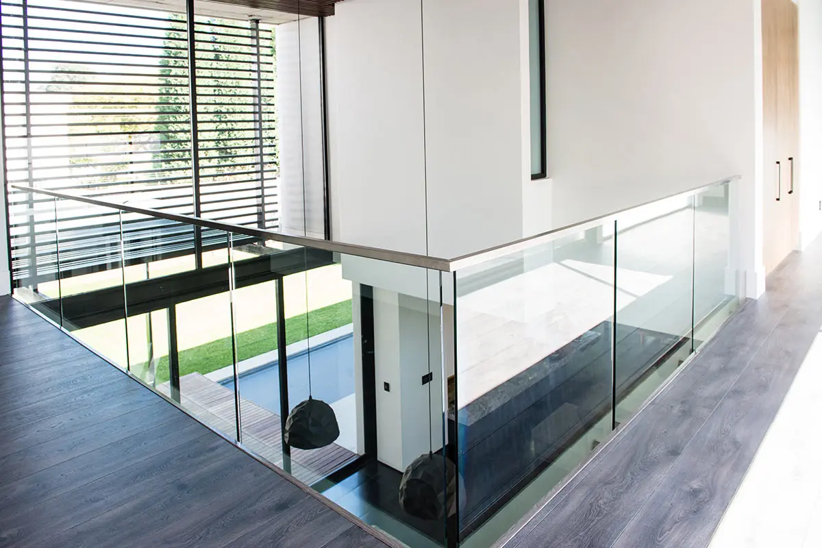 Glass Railing Railing Glass Modern Balcony Stainless Steel Frameless Glass Railing Fence