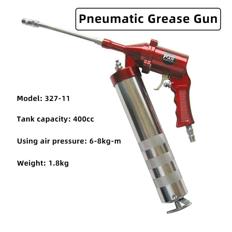 Pneumatic Air Grease Gun 1/4 Inch Air Intake Grease Gun With Oil Drum Capacity 400cc