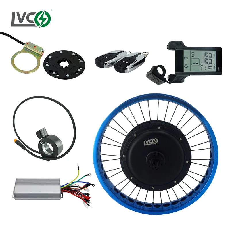 LVCO Chinese Factory high power electric bicycle kit 5000w 72v e-bike kit 1000w electric bicycle hub motor kit