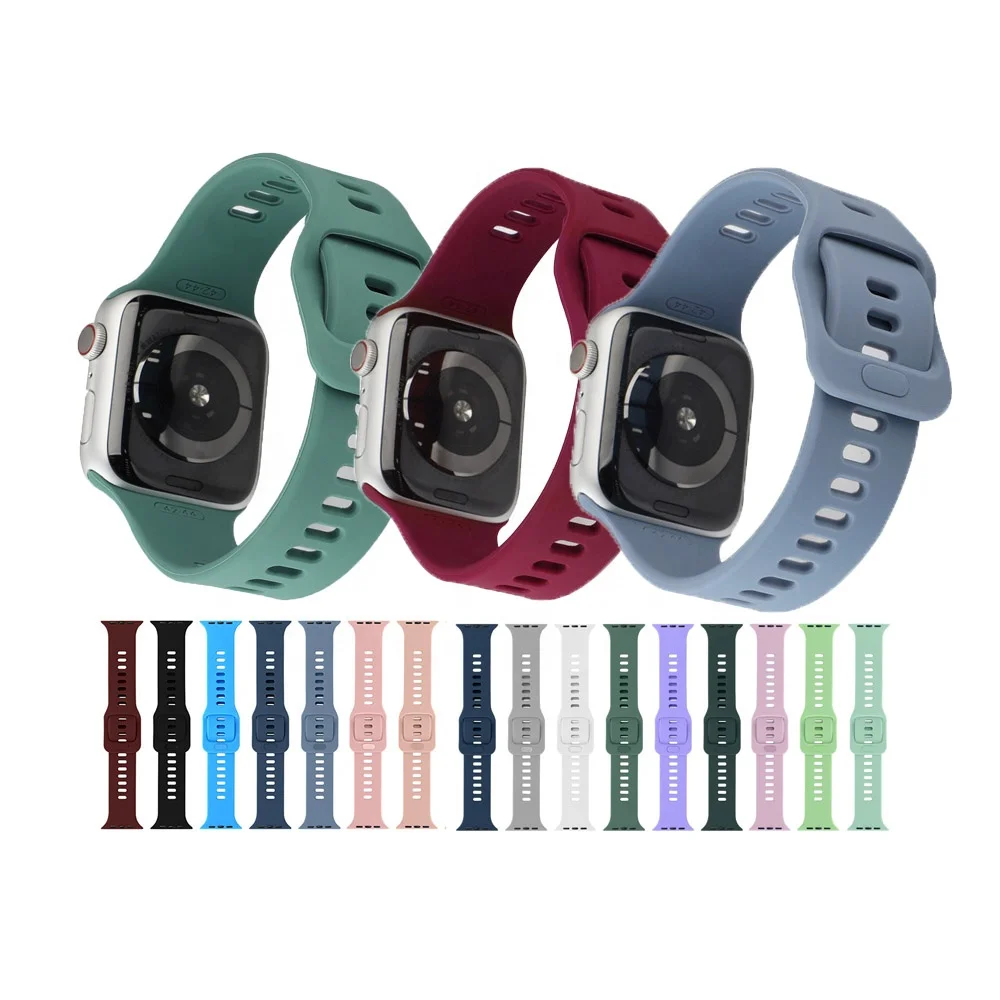 YHQ Silicone Sport Smart Band 41/44/45/49mm For IWatch Series Ultra 8 7 6 SE 5 Rubber Band for Appl Watch accessories
