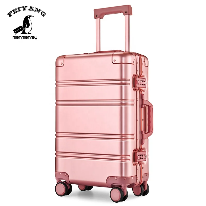 Bestselling Genuine aluminum luggage vintage luggage with wheel