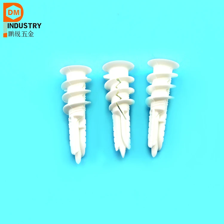 Nylon wall plug plastic drywall anchors drilling type