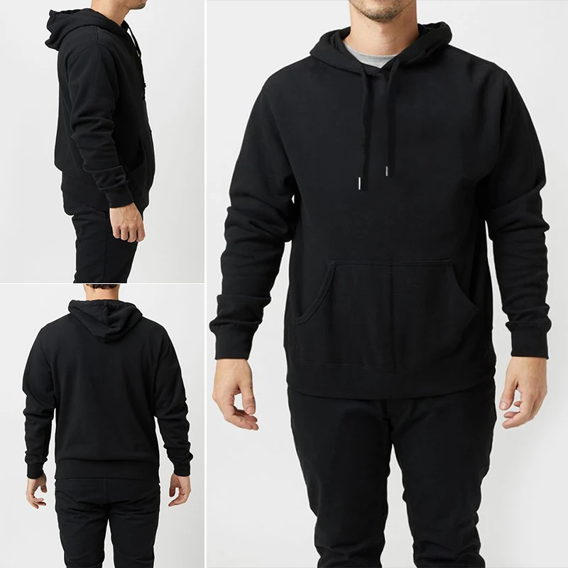  Fashion custom solid color blank oversized plain pullover 100% cotton mens sweatshirts