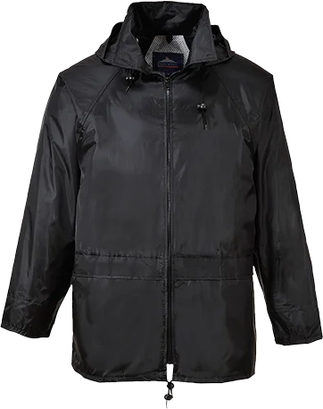 Rain Windbreaker Jacket Rain Protection Hood Polyester Fabric Water Repellent Breathable Quick Dry Mesh Lining