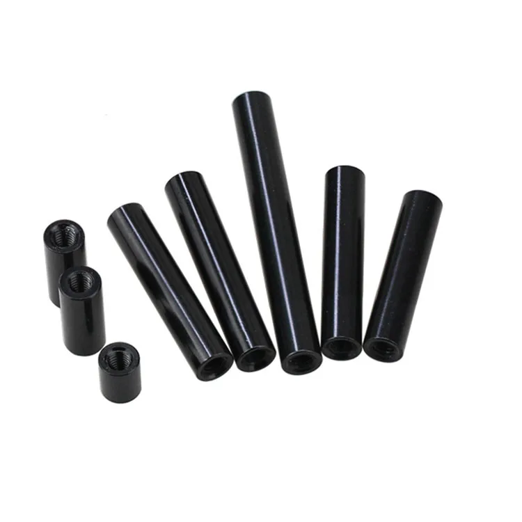 M2 M2.5 M3 M4 M5  Standoff Anodized Female Threaded and Unthreaded Black Aluminum Spacer