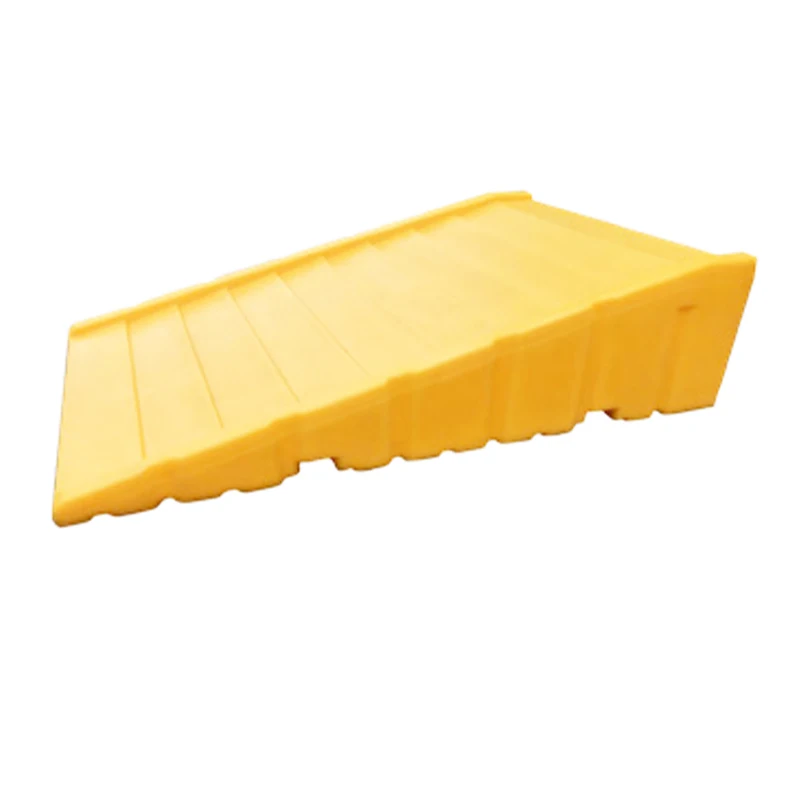 factory price spill containment tray 4 drum  new plastic spill containment  pallet ramp  yellow