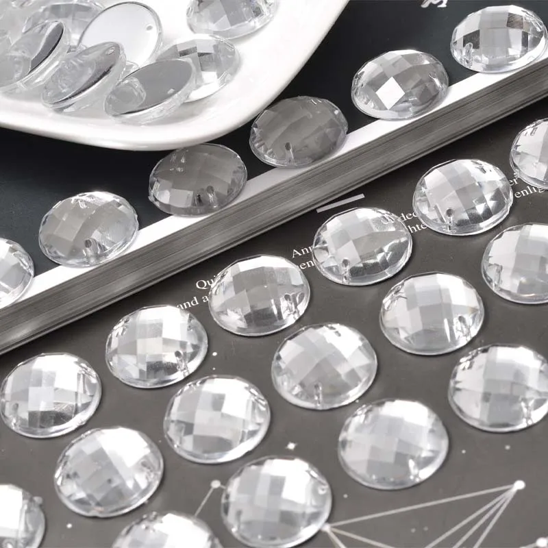 Custom Mini PCs Crystal Rhinestones AB Crystals 8-18mm White/Black Glass Rhinestones DIY Crafts Jewelry Making Shoes Garments